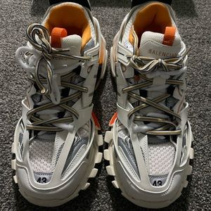 Size 43- Balenciaga Track White And Orange Not led